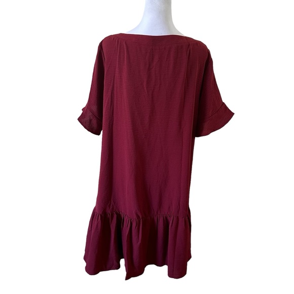 Aoulaydo Women’s V-Neck Swimsuit Coverups Burgundy Size L NWT. - Picture 3 of 8